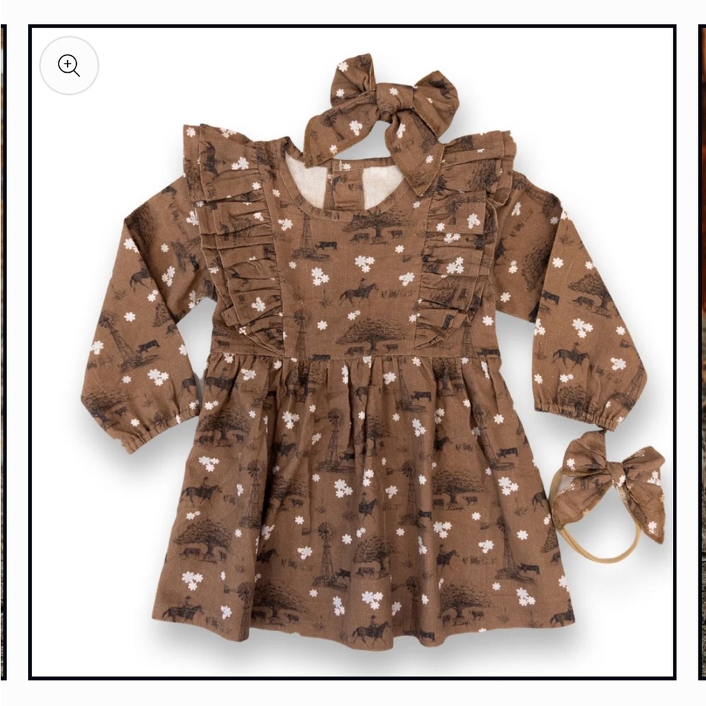 Cowkid clothing co autumn blessing dress and Bow